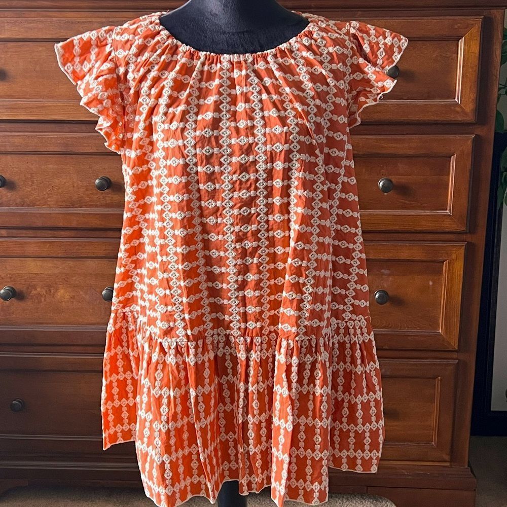 Bucketlist Ruffle Hem Eyelet Dress